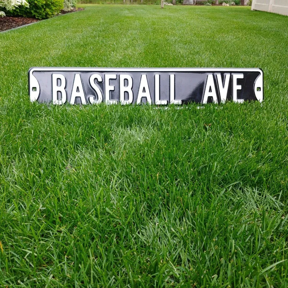 Baseball Ave Metal Street Sign - Blue&White NEW!